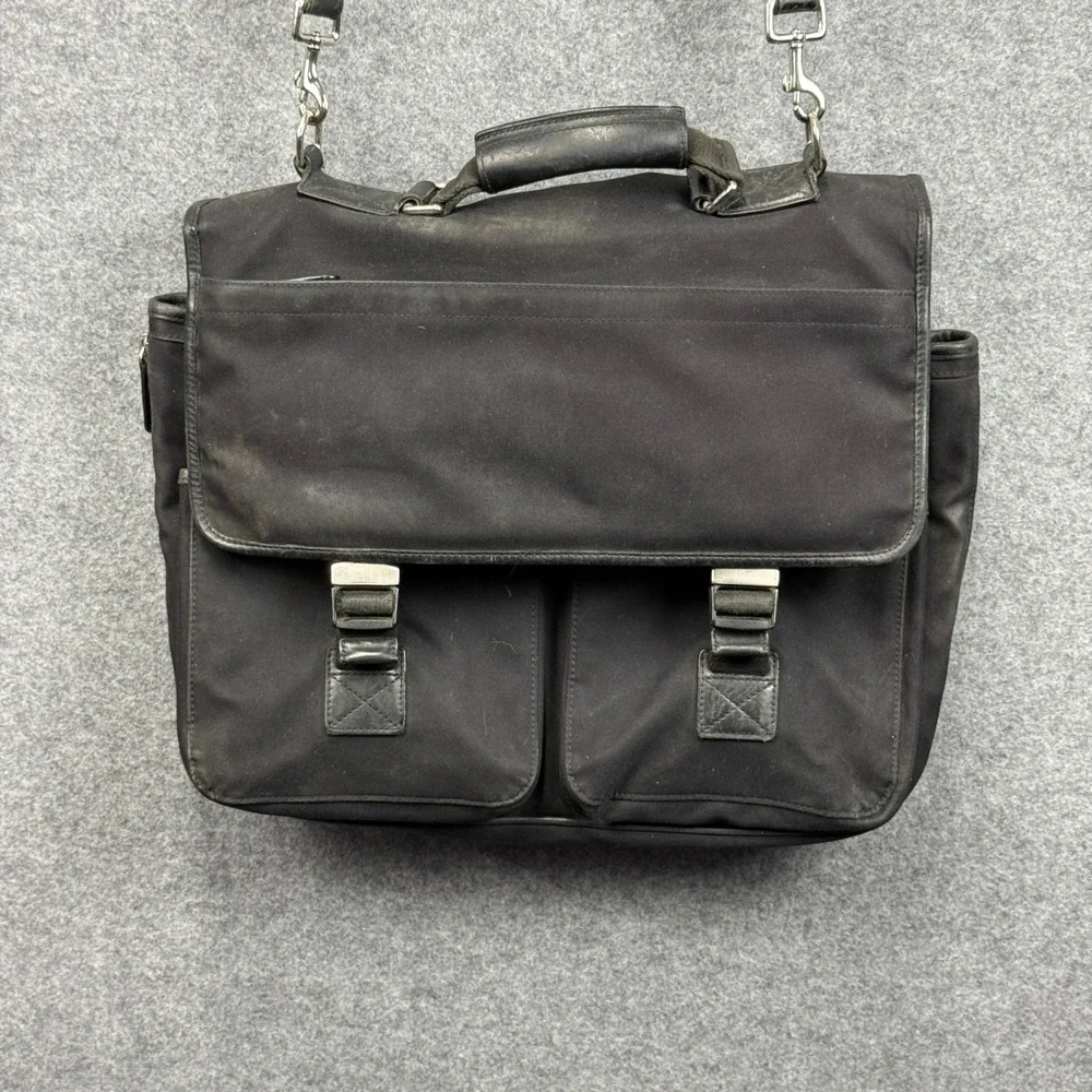 Coach Black Nylon Leather Messenger Bag Briefcase Laptop Bag 6410 Mens‎ Womens